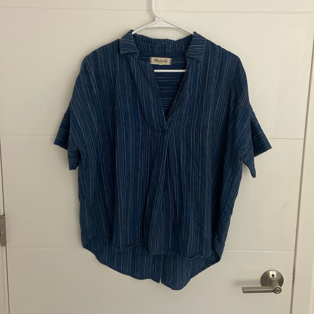 Madewell boxy navy shirt